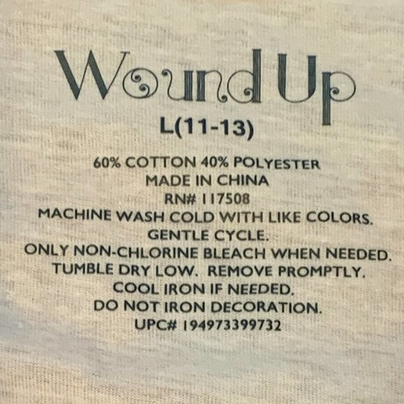 Wound Up Graphic Tee "Not Meant to Be Subtle" Jrs Sz L(11-13) Pink Tie Dye 34L - Picture 7 of 7